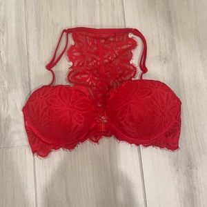 Victoria secret red lace bra